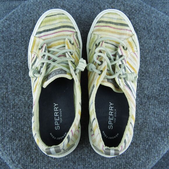 SPERRY Pier Wave Woven Women Boat Shoe Multicolor Fabric Lace Up Size 6.5 Medium - Picture 6 of 10